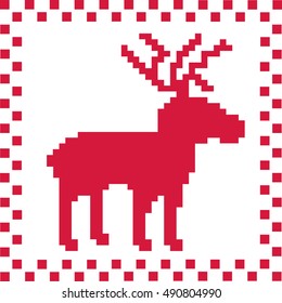 Deer with norwegian pattern texture