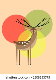 Deer on a light background