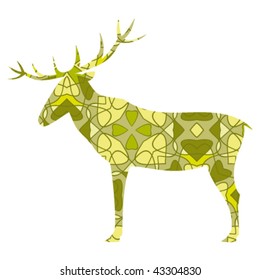 deer on white background