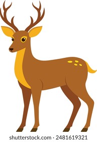 deer on white background eps 10