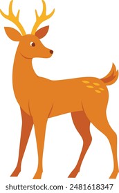 deer on white background eps10
