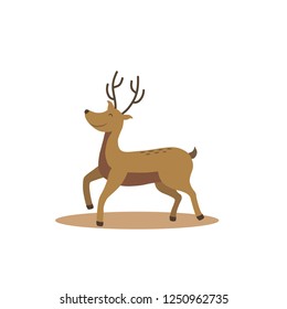 Deer on white background vector.