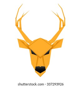 Deer origami vector illustration