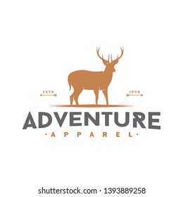 deer and outdoor logo illustration