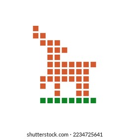 Logo de Deer al aire libre. Icono e ilustración del vector. 