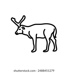 Deer Outline Icon, Vector illustration