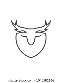 deer outline logo template