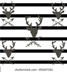 deer pattern line background vector illustration