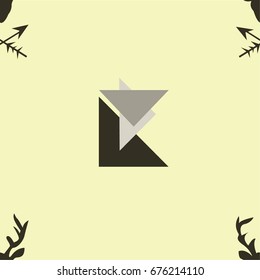 deer pattern triangle seamless pattern vector illustration