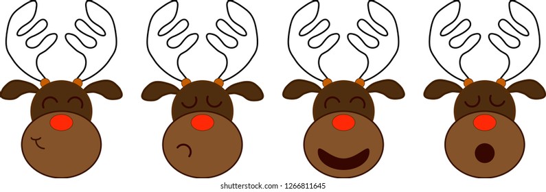 Deer pattern, vector graphics