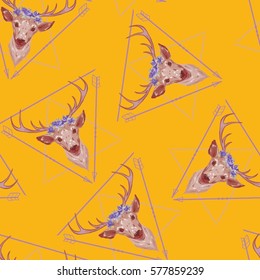 deer pattern, vector, illustration
