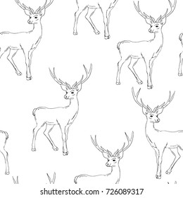deer pattern, vector, illustration