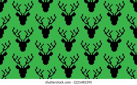 HirschPixel-Kunst einzeln auf weißem Hintergrund