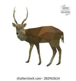 Deer polygon vector