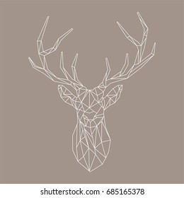 Deer polygonal vector image