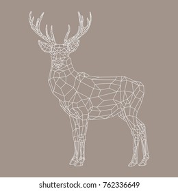 Deer Polygonal Vector Image