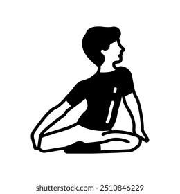 Deer Pose Glyph Icon, Vector illustration