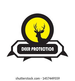 deer protection logo template vektor