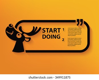 Deer Quotation Mark Speech Bubble,design