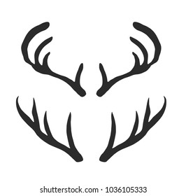 Deer Horn Vector Icon Set Horn Stock Vector (Royalty Free) 1269041917