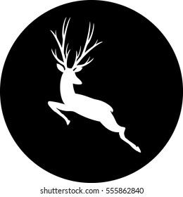 Deer road way icon