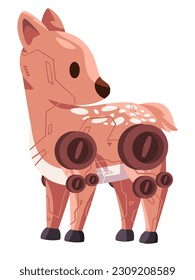 Deer robot animal robotic toys creature  machine futuristic cyborg illustration graphic