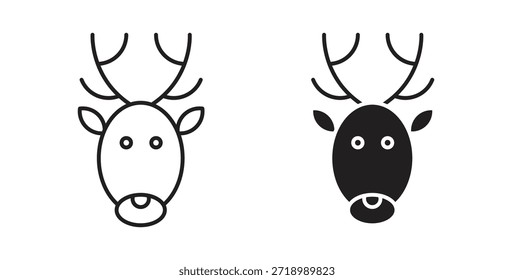Hirsch-Rudolph-Symbol für mobile App, bearbeitbare Designs