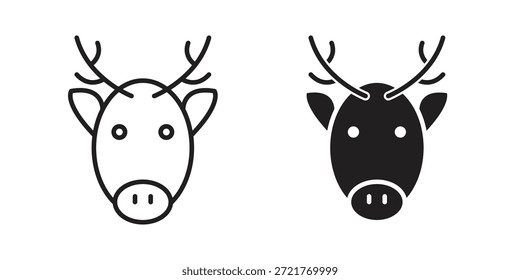 Icono de rudolfo de ciervo para su diseño de Sitio web, logotipo, App, interfaz de usuario. EPS10