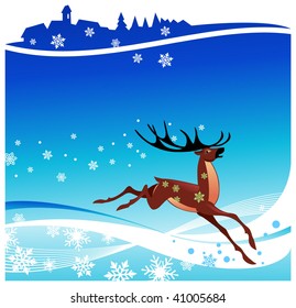 Deer rushing