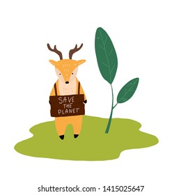 deer say save the planet