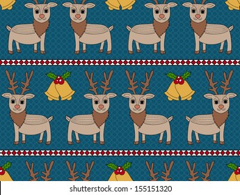 Deer seamless pattern