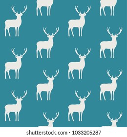 Deer seamless pattern. illustration background. 