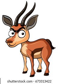 Deer con ilustración facial seria
