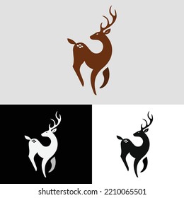 Deer Set Logo Vector Design Template.