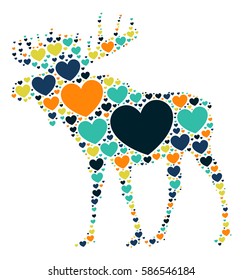 deer shape vector design illustration
