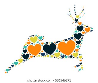 deer shape vector design illustration
