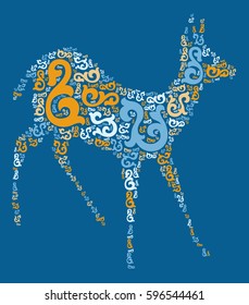 deer shape vector design illustration
