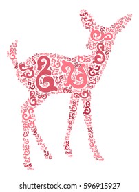 deer shape vector design illustration
