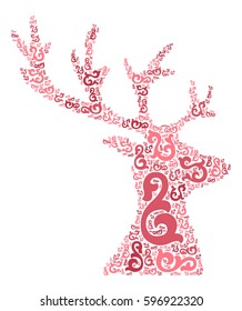deer shape vector design illustration