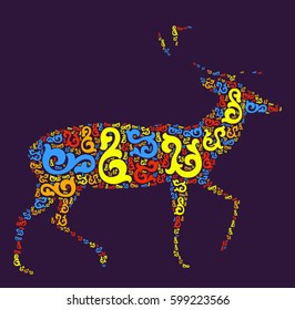 deer shape vector design illustration