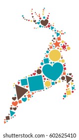 deer shape vector design illustration
