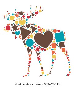 deer shape vector design illustration
