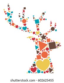 deer shape vector design illustration
