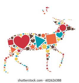 deer shape vector design illustration