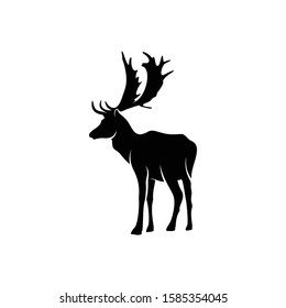 Deer Shilhouette vector ilustration black and white colour design