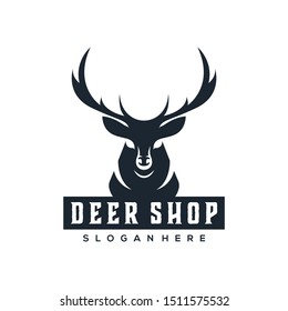 deer shop logo design vector