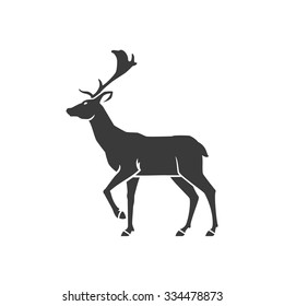Deer Side View Isolated On White Background Vector object for Labels  Badges  Logos    other Design 
