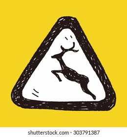 deer sign doodle