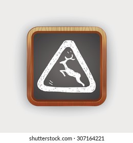 deer sign doodle