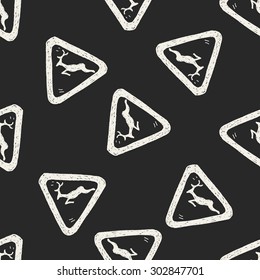 deer sign doodle seamless pattern background